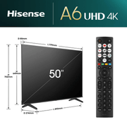Hisense Televiseur 50 Smart Tv 4K Uhd 60 Hz 50A6N — Connecto au Maroc | Connecto.ma