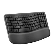 Logitech Wave Keys Clavier Sans Fil Bluetooth Ergonomic Graphite 920 012286 — Logitech au Maroc | Connecto.ma