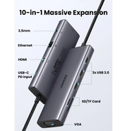 Ugreen Hub Usb C 10 En 1 15601 — Connecto au Maroc | Connecto.ma