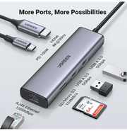 Ugreen Hub Usb C 7 En 1 Avec Hdmi 4K 60 Hz 90568 — Connecto au Maroc | Connecto.ma