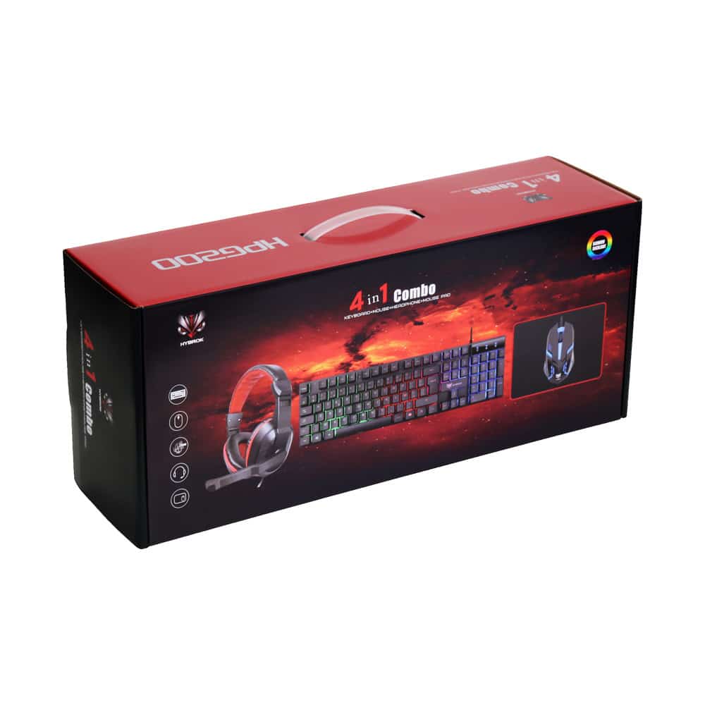 Hybrok Hpg200 Pack 4In1 Clavier Souris Casque Tapis — HP au Maroc | Connecto.ma