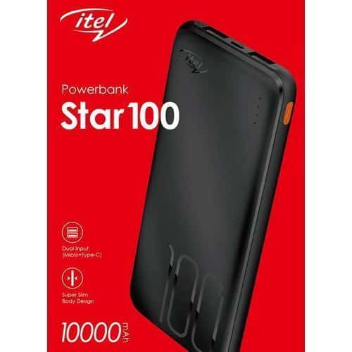 Power Bank Itel Star100 10000Mah Noir — Connecto au Maroc | Connecto.ma