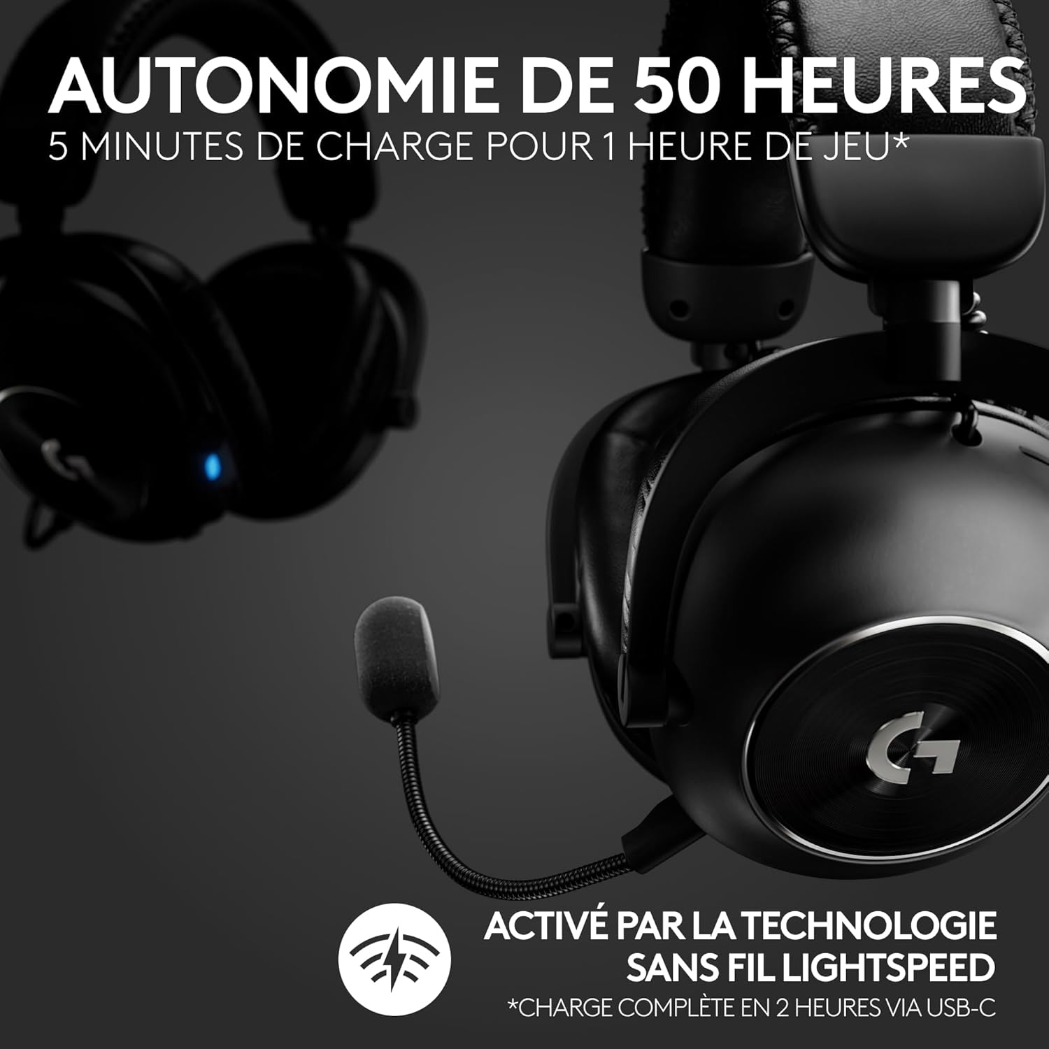 Logitech G Pro X 2 Lightspeed Sans Fil Noir 981 001263 — Logitech au Maroc | Connecto.ma