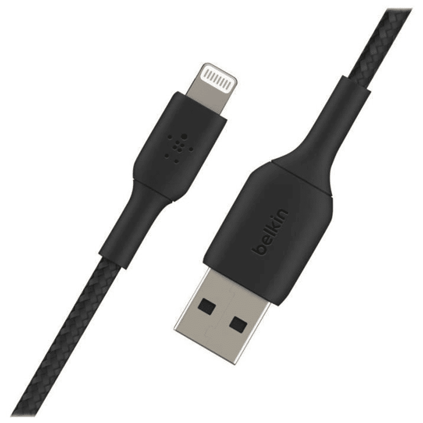 Cable Tresse Lght Usba 2M Noir Belkin — LG au Maroc | Connecto.ma