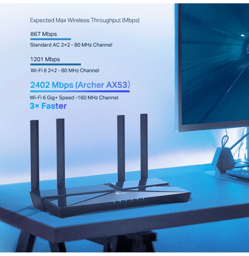Tp Link Archer Ax53 Sans Fil Gigabit Ethernet Bi Bande 24 Ghz 5 Ghz Noir Archer Ax53 — Connecto au Maroc | Connecto.ma