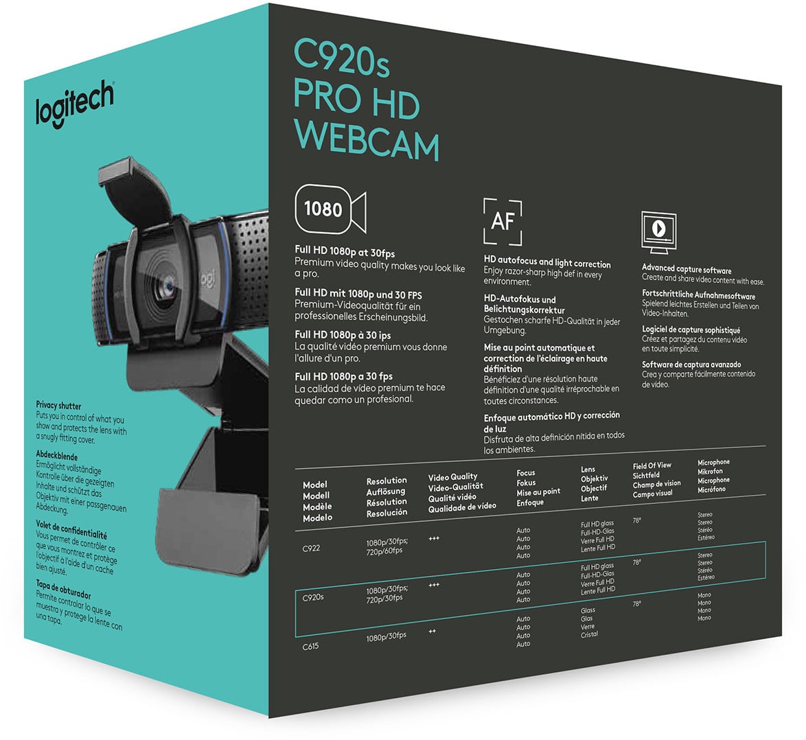 Webcam Logitech Hd Pro C920S 960 001252 — Logitech au Maroc | Connecto.ma
