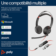 Micro Casque Poly Blackwire 5220 Stereo Usb C Connexion 35 Mm Adaptateur Usb C A 8X231Aa — Connecto au Maroc | Connecto.ma