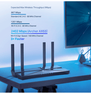 Tp Link Archer Ax53 Sans Fil Gigabit Ethernet Bi Bande 24 Ghz 5 Ghz Noir Archer Ax53 — Connecto au Maroc | Connecto.ma