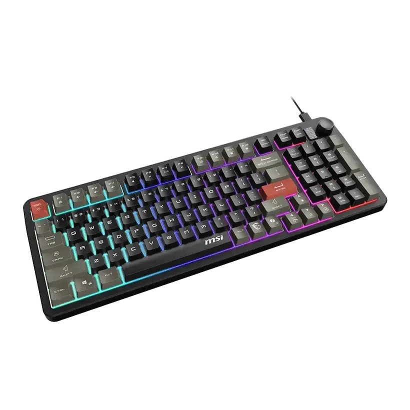 Clavier Gaming Rétroéclairé MSI FORGE GK110 – AZERTY — vue 3 — Connecto.ma