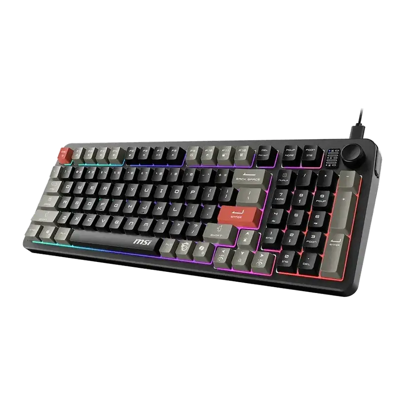 Clavier Gaming Rétroéclairé MSI FORGE GK110 – AZERTY — vue 4 — Connecto.ma