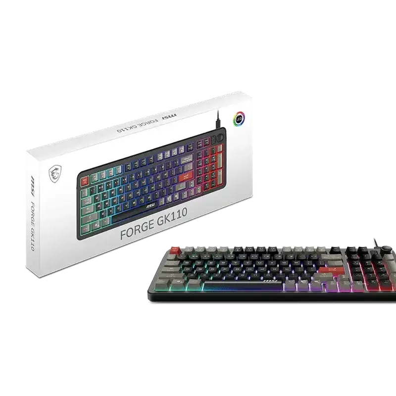 Clavier Gaming Rétroéclairé MSI FORGE GK110 – AZERTY — vue 6 — Connecto.ma