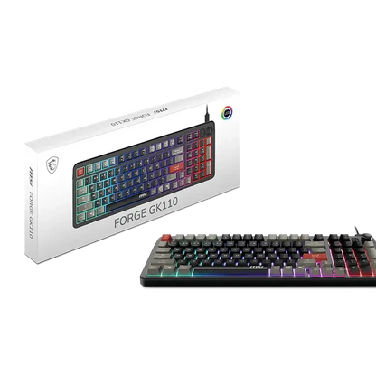 Clavier Gaming Rétroéclairé MSI FORGE GK110 – AZERTY MSIMaroc | Connecto.ma