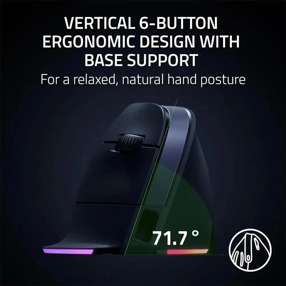 Razer Pro Click V2 Vertical – Souris Sans Fil Ergonomique — vue 2 — Connecto.ma