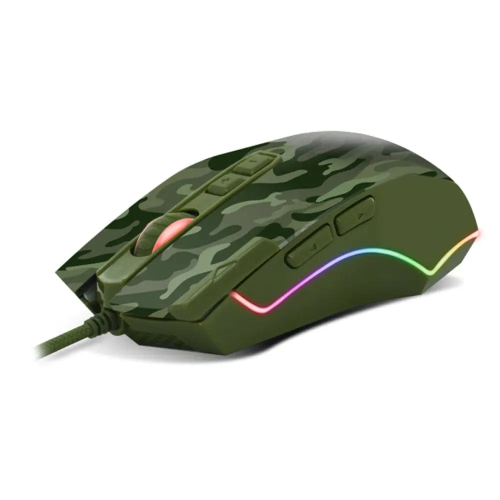 Souris avec fil gamer Spirit of Gamer Elite-M50 Army Edition 2 – RGB — vue 3 — Connecto.ma