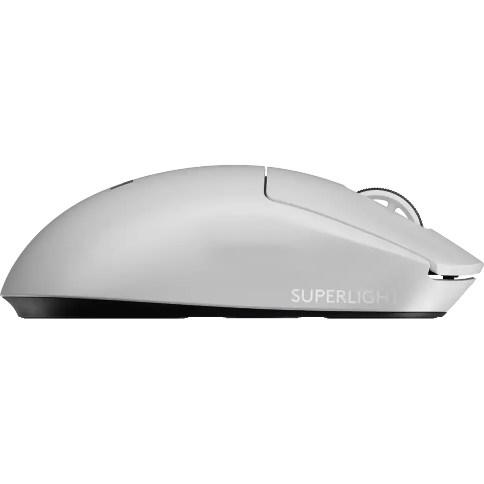 Souris gaming Logitech G Pro X Superlight 2 – Blanche, sans fil — vue 3 — Connecto.ma