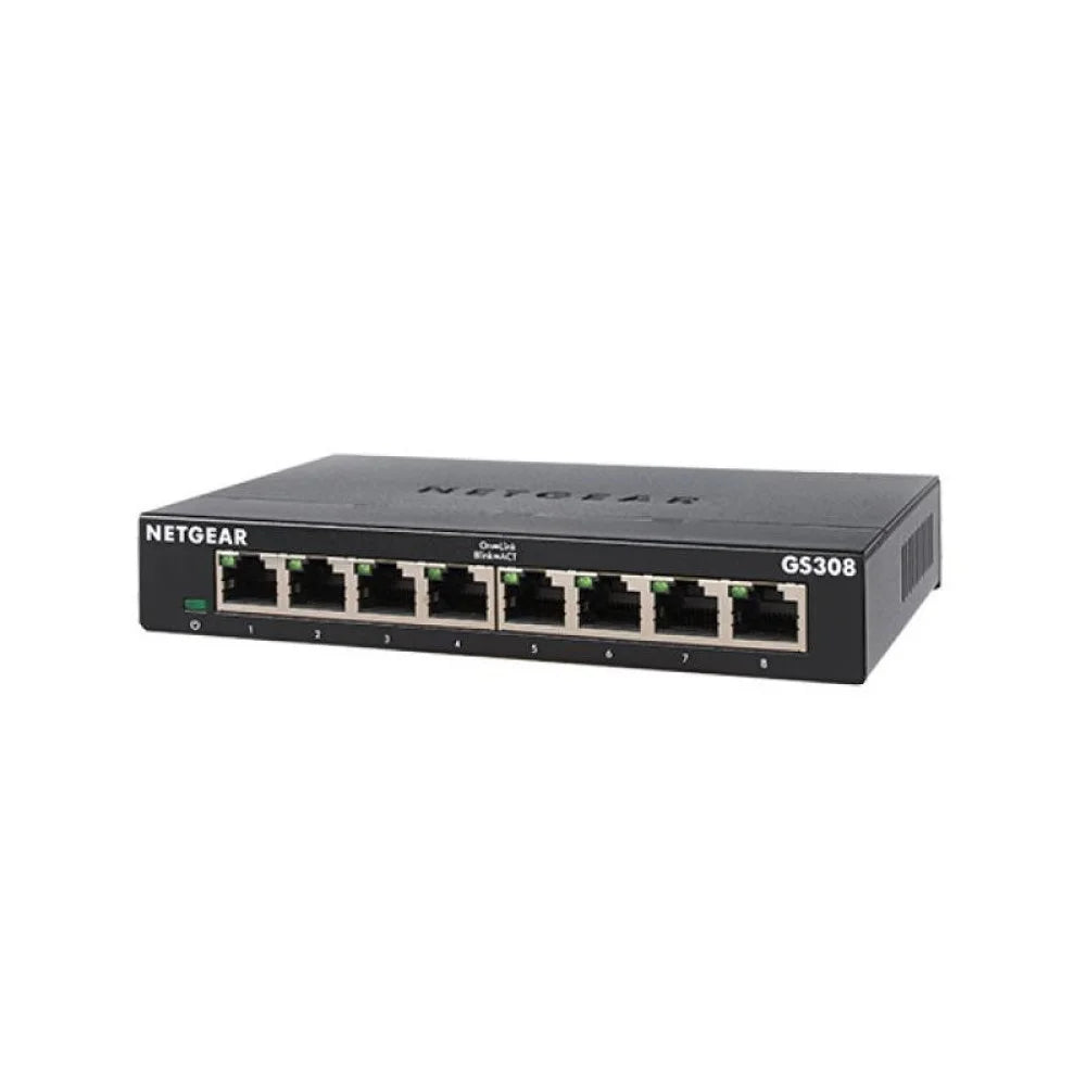 Switch NETGEAR 8 ports PoE+ 10/100/1000 Mbps NON MANAGEABLE (GS308-300UKS) — Maroc