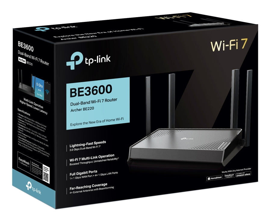 TP-Link Archer BE220 - antennes WiFi 7 - Connecto.ma