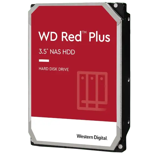 Disque dur WD Red Plus 8 To – NAS, SATA III, 5640 RPM, 128 Mo de cache — vue 2 — Connecto.ma