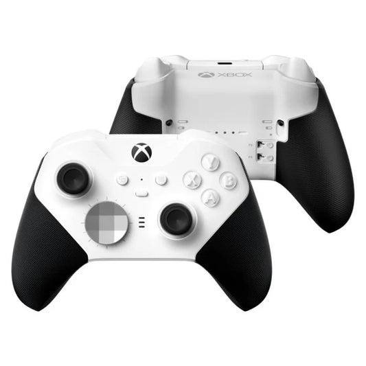 Manette Xbox Elite Series 2 Blanc – Vue face avec palettes métalliques | Meilleur prix Maroc | Connecto.ma