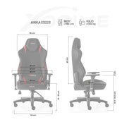 Chaise Gamer XDRIVE ANKA EN SIMILI-CUIR–Noir Rouge — vue 6 — Connecto.ma