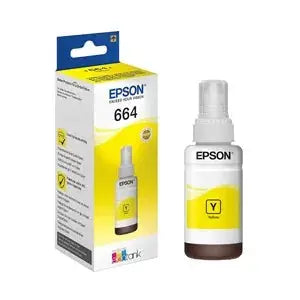 Epson 664 Y (T6644) Jaune – Bouteille d’encre Epson d’origine (C13T66444A) Connecto.ma