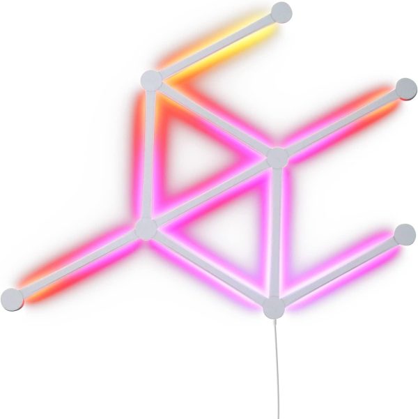 Bande Lumineuse Murale LED RGB Connectée – 9 Barres Modulables, Contrôle Vocal, Synchronisation Musicale, Compatible Alexa & Google, 10000 LUX, Application TUYA/Smart Life