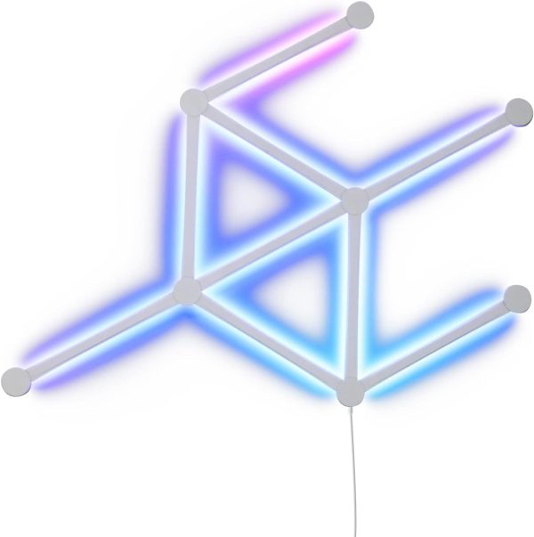 Bande Lumineuse Murale LED RGB Connectée – 9 Barres Modulables, Contrôle Vocal, Synchronisation Musicale, Compatible Alexa & Google, 10000 LUX, Application TUYA/Smart Life – Image 2