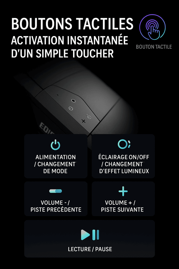Haut-Parleur de Bureau Bluetooth Edifier M25 – Son Stéréo Haute Définition, Éclairage LED RGB – Image 4