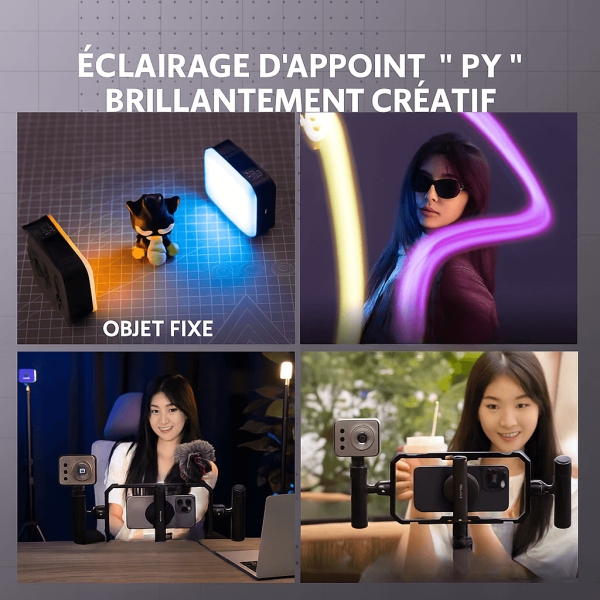 SmallRig Vibe P108 Pro – Mini Lumière Vidéo LED RGBWW 5W | Écran LCD & Effets Spéciaux – Image 2