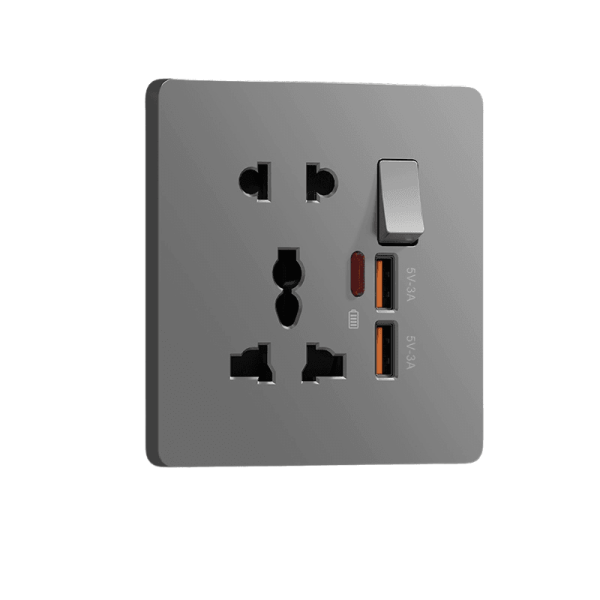 Prise Murale Multifonction 20W avec Charge Rapide et Ports USB-C/USB-A – Image 2