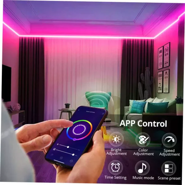 Bande Néon Intelligente RVB LED – Contrôle WiFi & Alexa | Étanche IP65 – Image 4