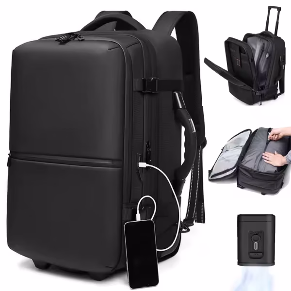 Sac à Dos Étanche RZTX – 40L, Antivol, Sac Sous Vide & Ventouse Puissante Intégrée et Fermeture à code