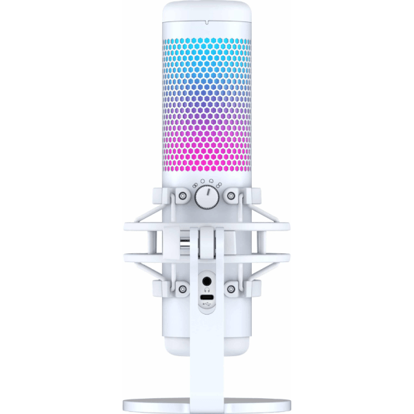 HyperX QuadCast S Blanc – Microphone USB RGB Streaming
