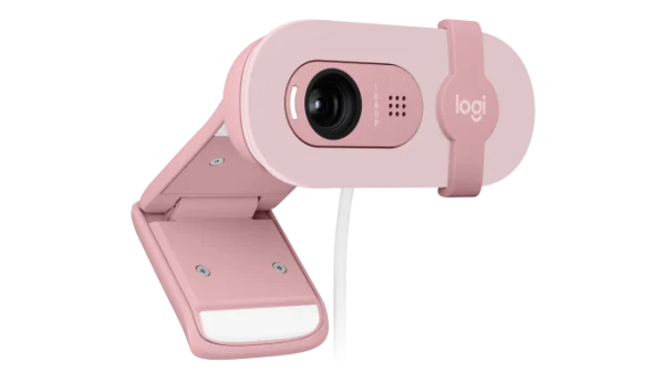 Logitech BRIO 100 – Webcam Full HD 1080p avec Micro Rose