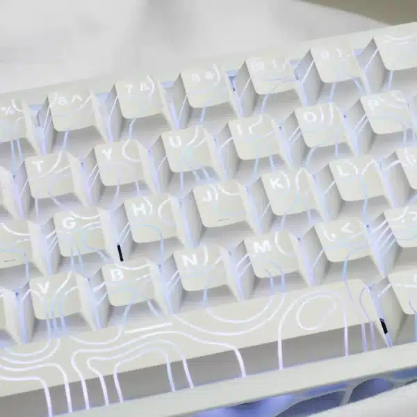 Clavier Keycaps blanc compatible RGB – Image 2